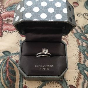Cubic Zirconia ring! Double ring set! Brand new!
